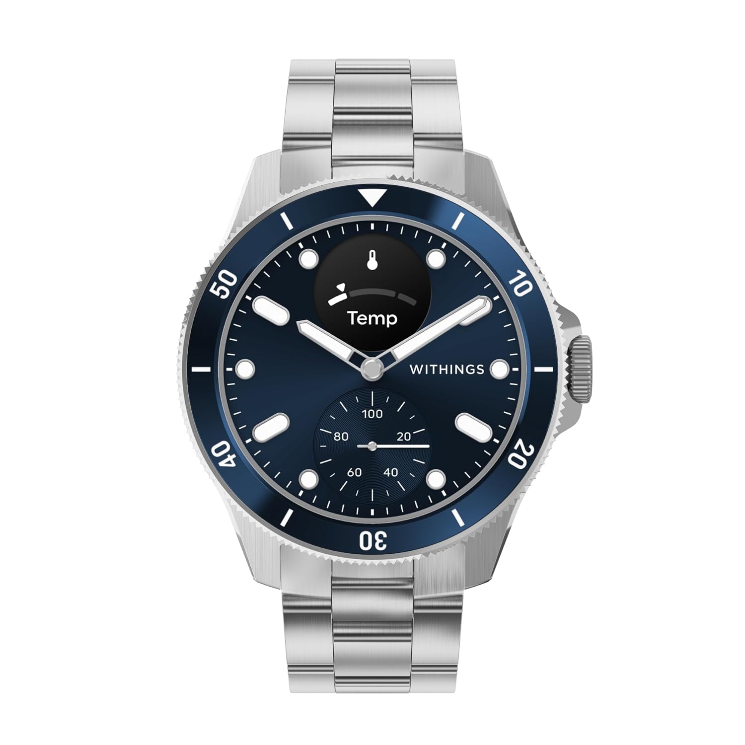 Withings ScanWatch Nova, Heart Health Hybrid Smartwatch for Men & Women - ECG, with SPO2, Temperature Monitoring, Sleep, Respiratory Health, Cycle Monitoring, 30-Day Battery Life, iOS & Android, Blue