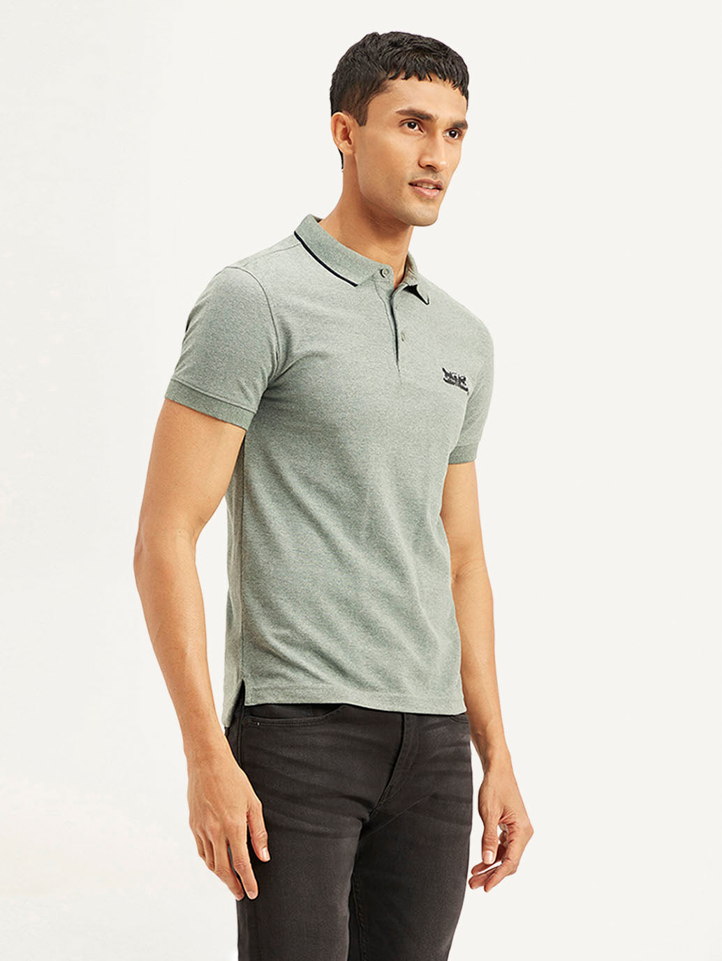 Men's Solid Slim Fit Polo T-shirt