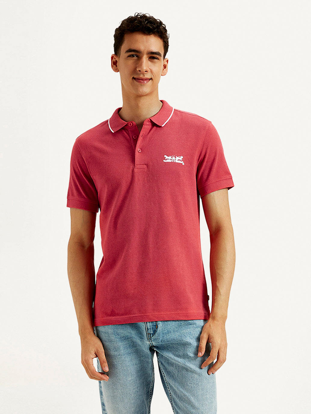 Men's Solid Slim Fit Polo T-shirt