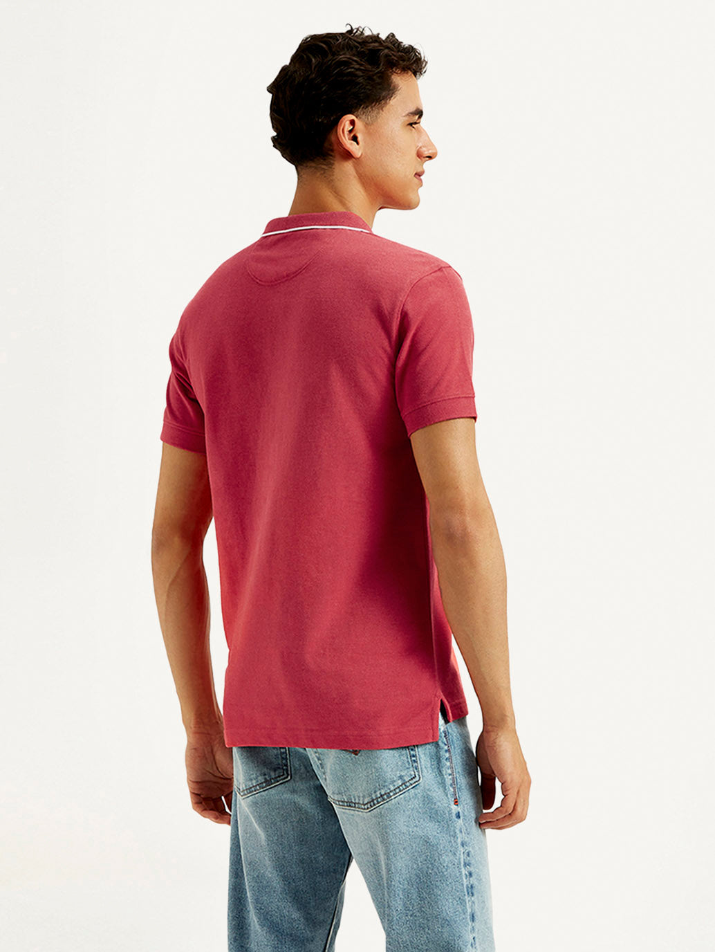 Men's Solid Slim Fit Polo T-shirt