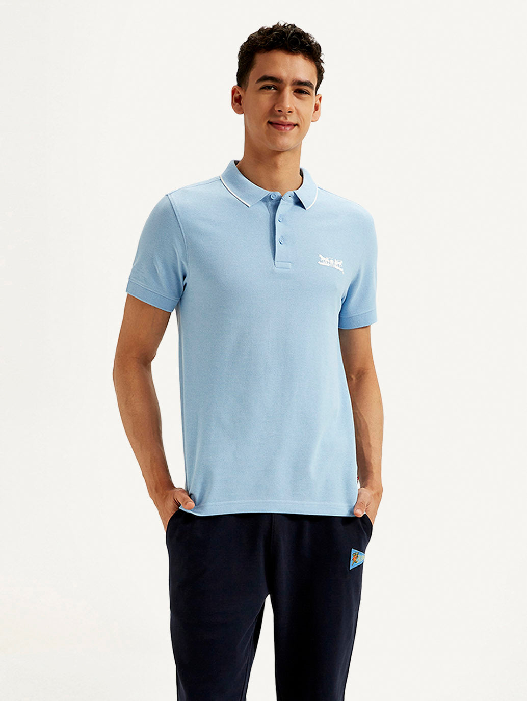 Men's Solid Slim Fit Polo T-shirt