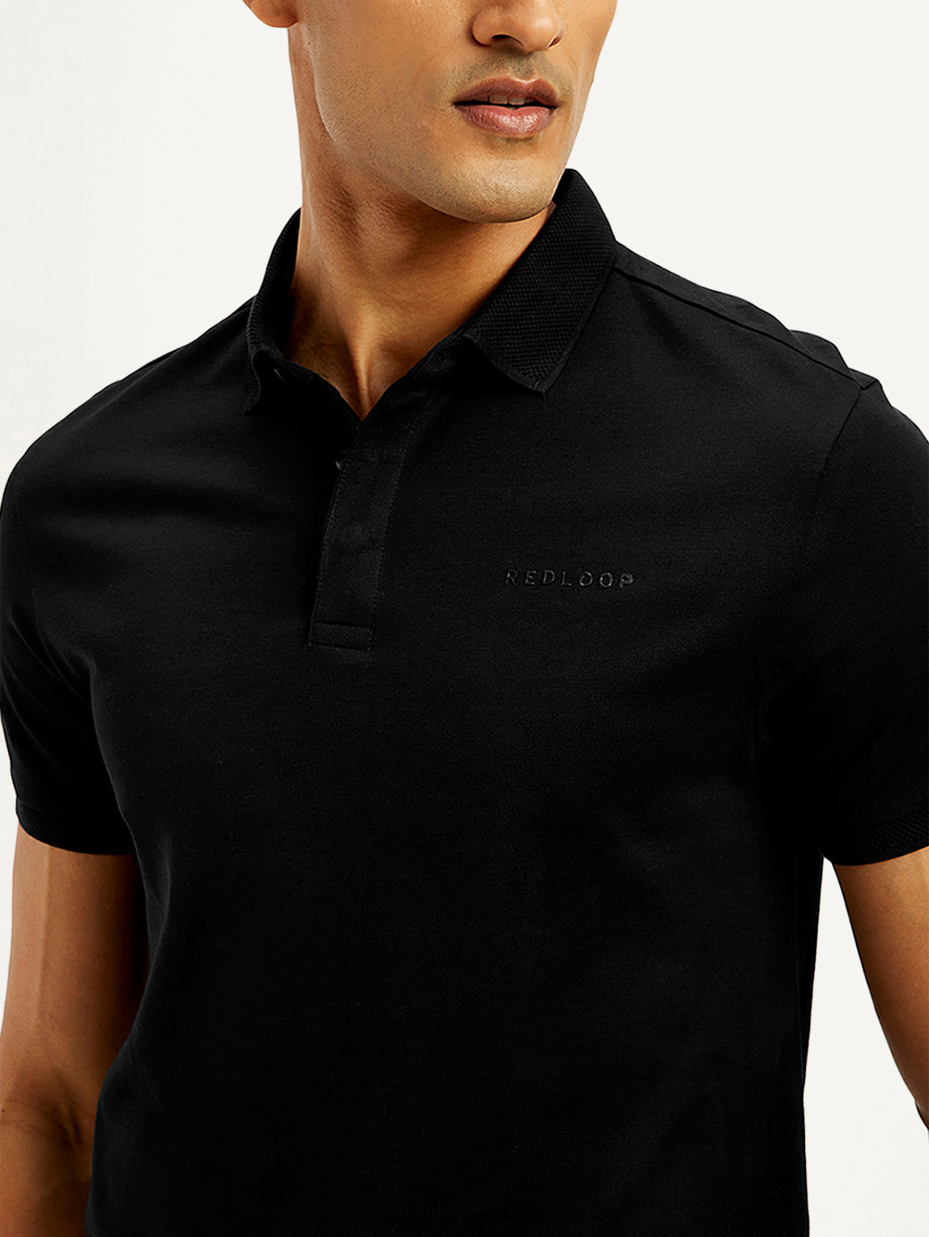 Men's Redloop Solid Ultra Soft Polo T-shirt