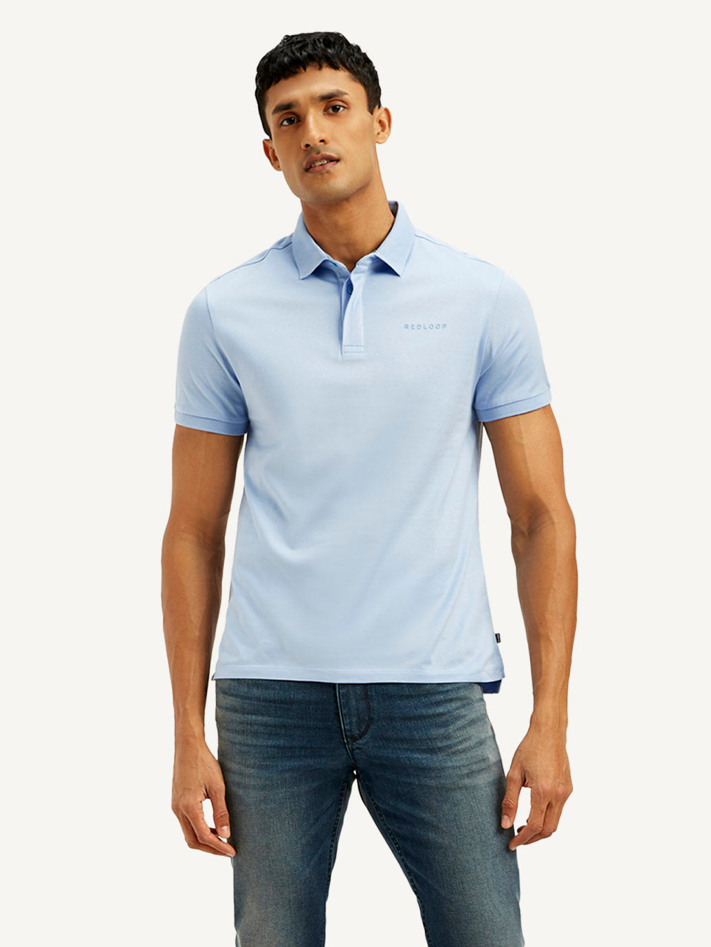 Men's Redloop Solid Ultra Soft Polo T-shirt