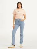 Women's 724 Light Blue Straight Fit High Rise Jeans