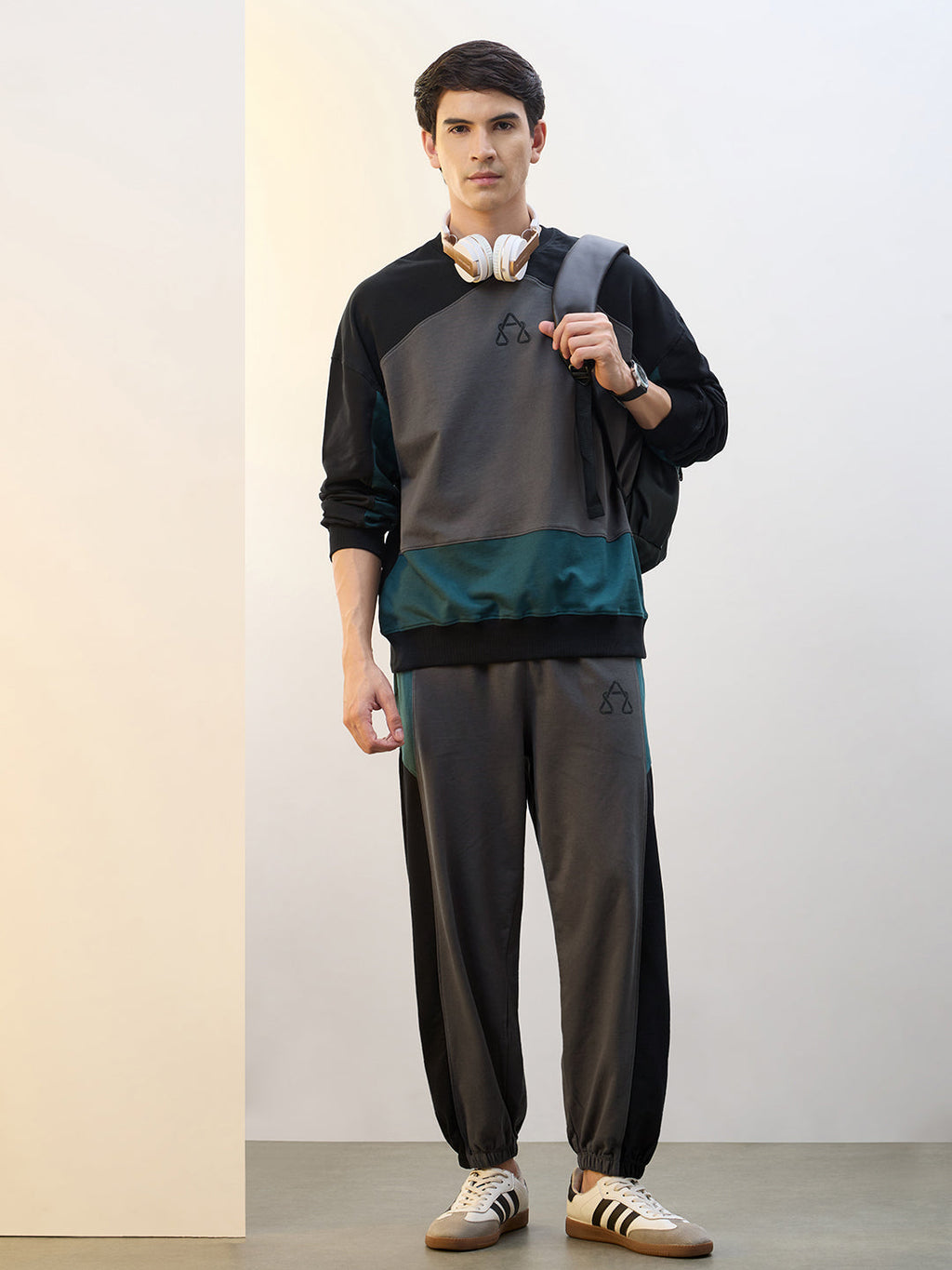 Colorblock Graphic Oversized Co-ord Set