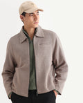 Rare Rabbit Men's Pexrul Rust Cotton Checked Print Relaxed Fit Full Sleeve Spread Collar Jacket
