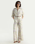 Rareism Women's Prebin-B Multi Cotton Floral Print Ankle Length Wide Trouser