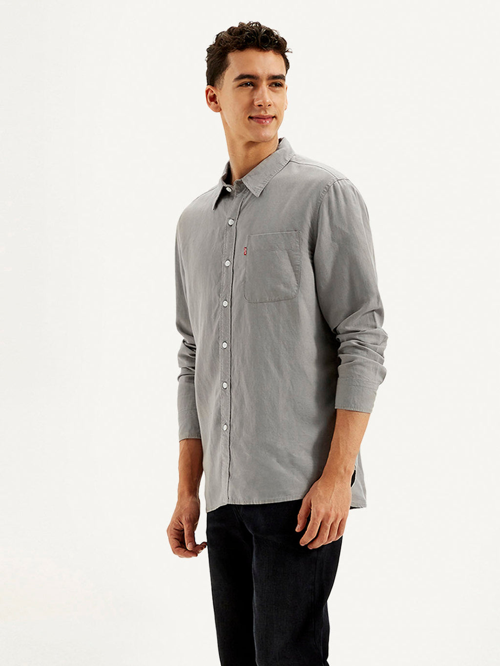 Men's Solid Slim Fit Linen Shirt