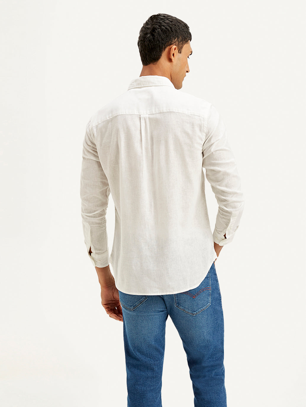 Men's Solid Slim Fit Linen Shirt