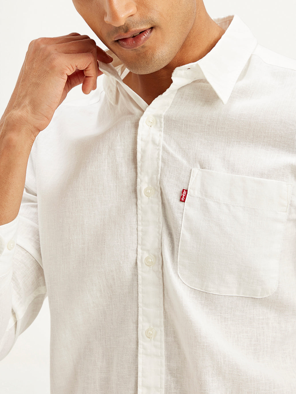 Men's Solid Slim Fit Linen Shirt