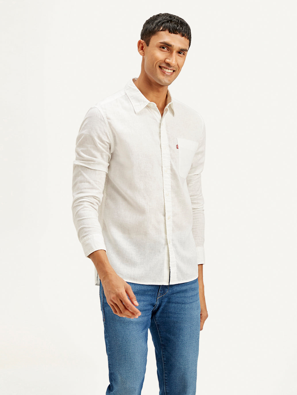 Men's Solid Slim Fit Linen Shirt