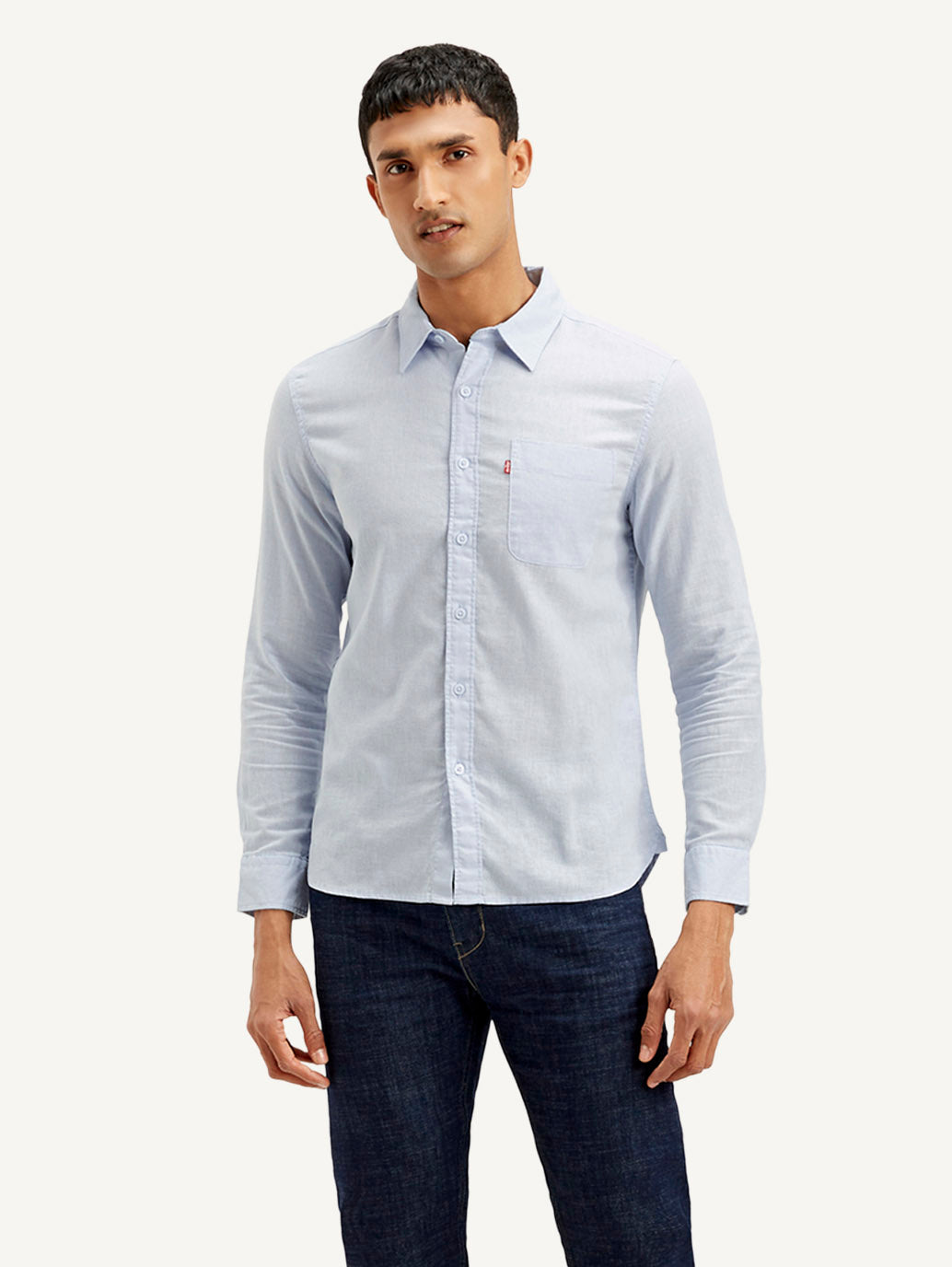 Men's Solid Slim Fit Linen Shirt