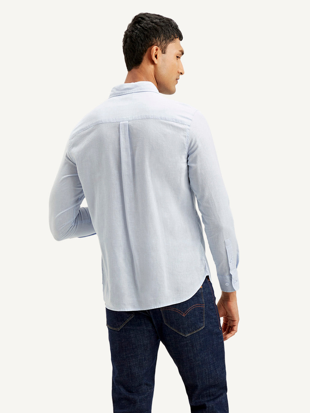 Men's Solid Slim Fit Linen Shirt