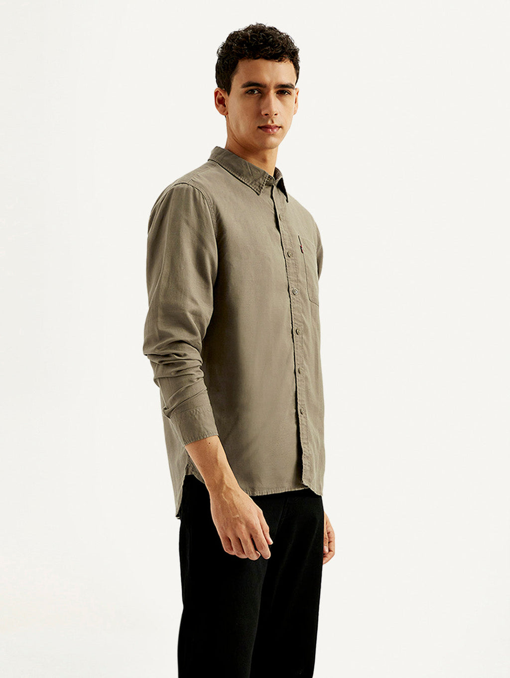 Men's Solid Slim Fit Linen Shirt