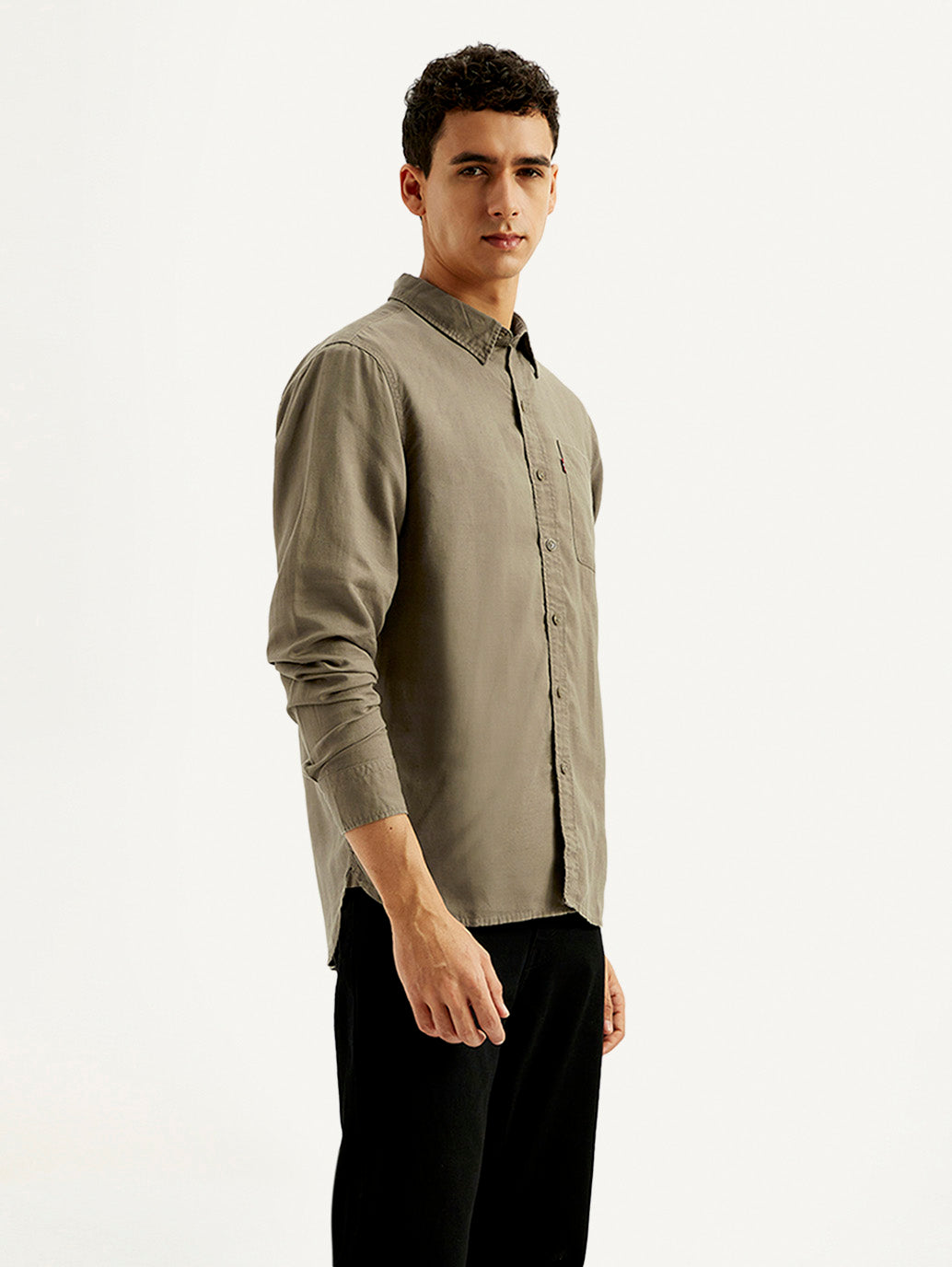 Men's Solid Slim Fit Linen Shirt