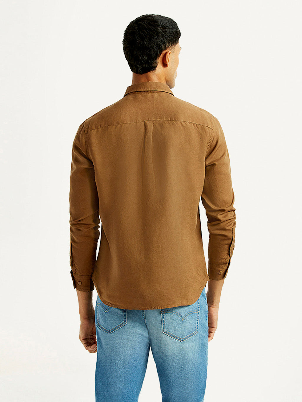 Men's Solid Slim Fit Linen Shirt