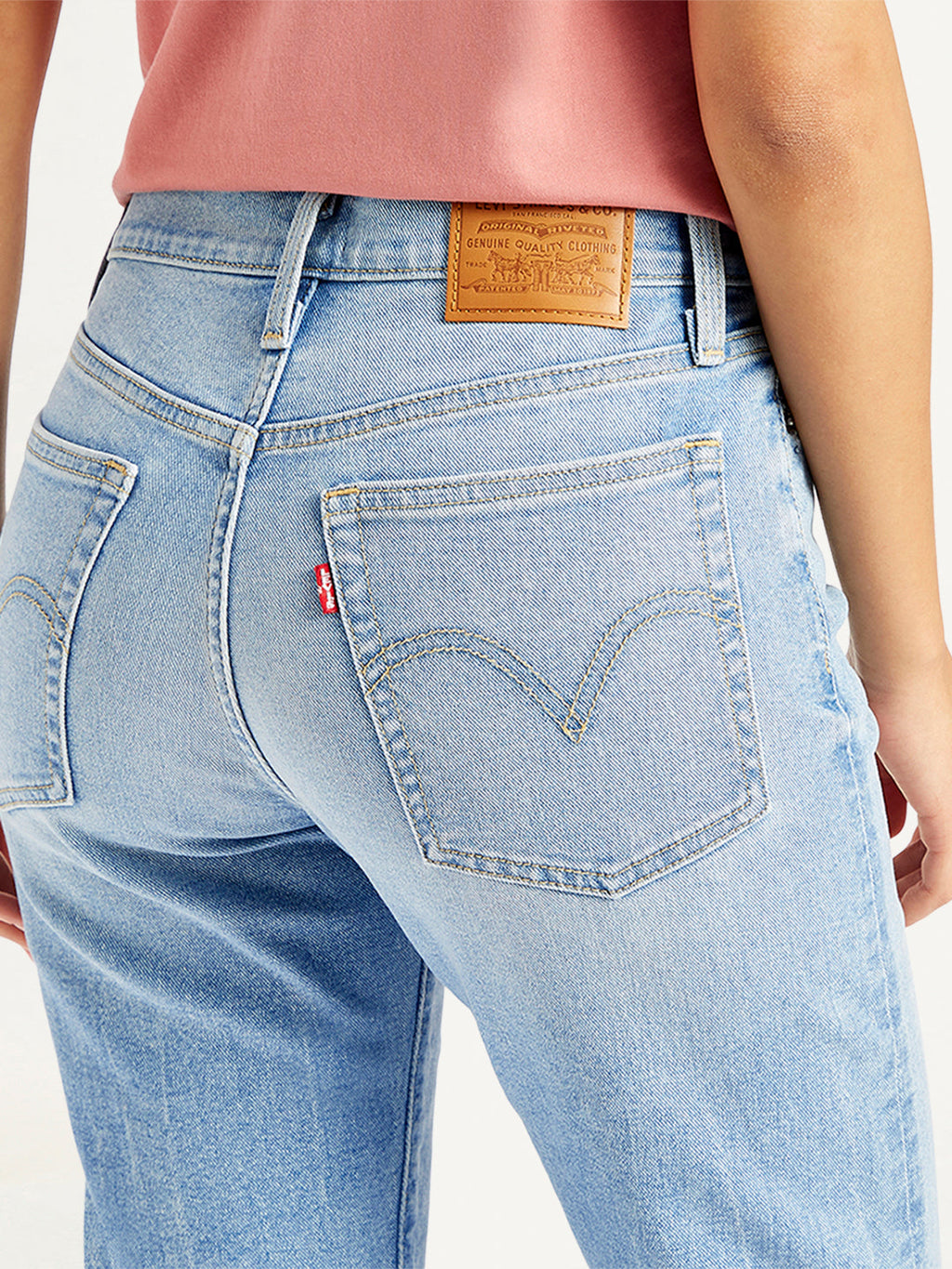 Women's Blue Wedgie Straight Fit Mid Rise Jeans