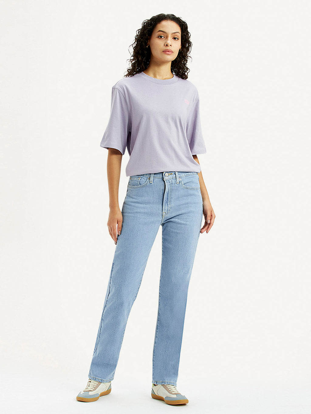 Women's Light Blue Wedgie Straight Fit Mid Rise Jeans