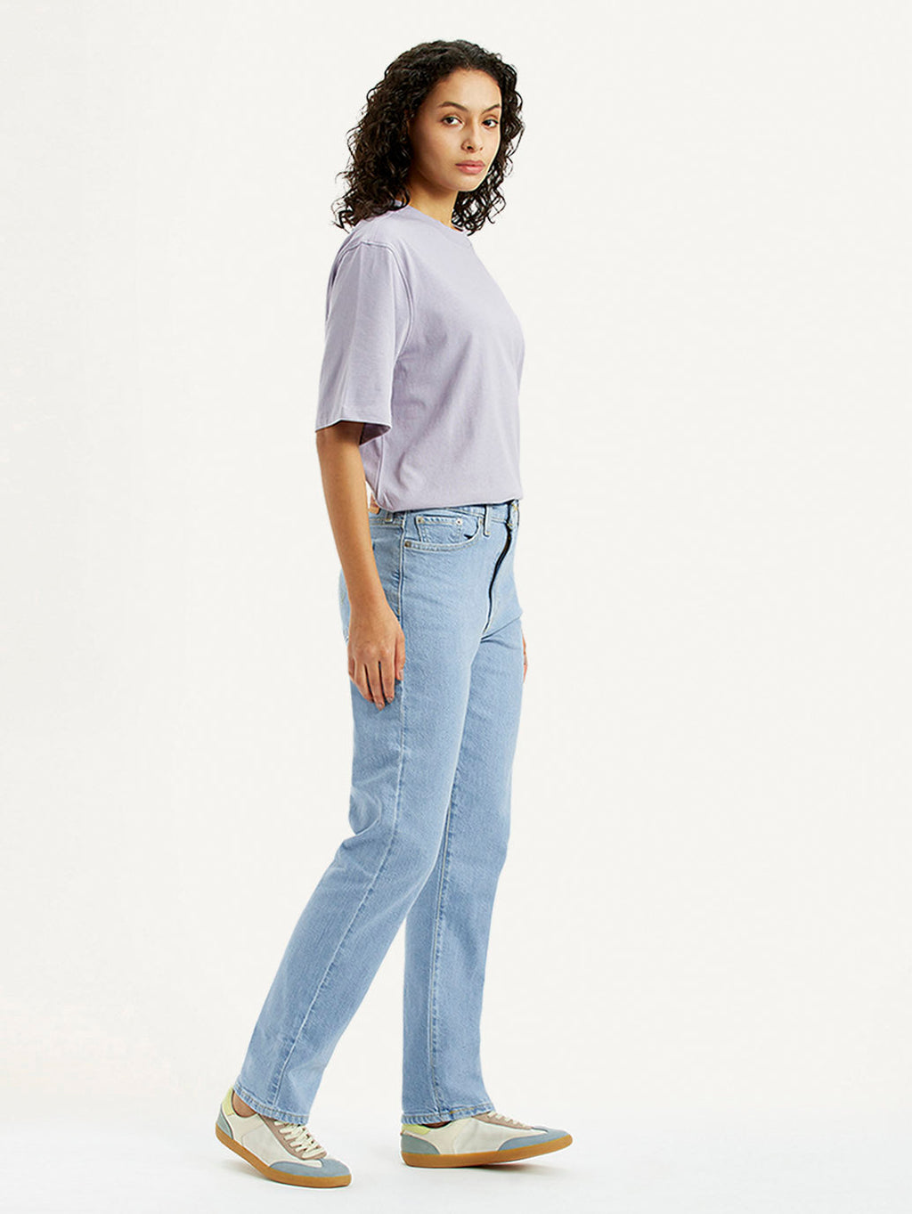 Women's Light Blue Wedgie Straight Fit Mid Rise Jeans