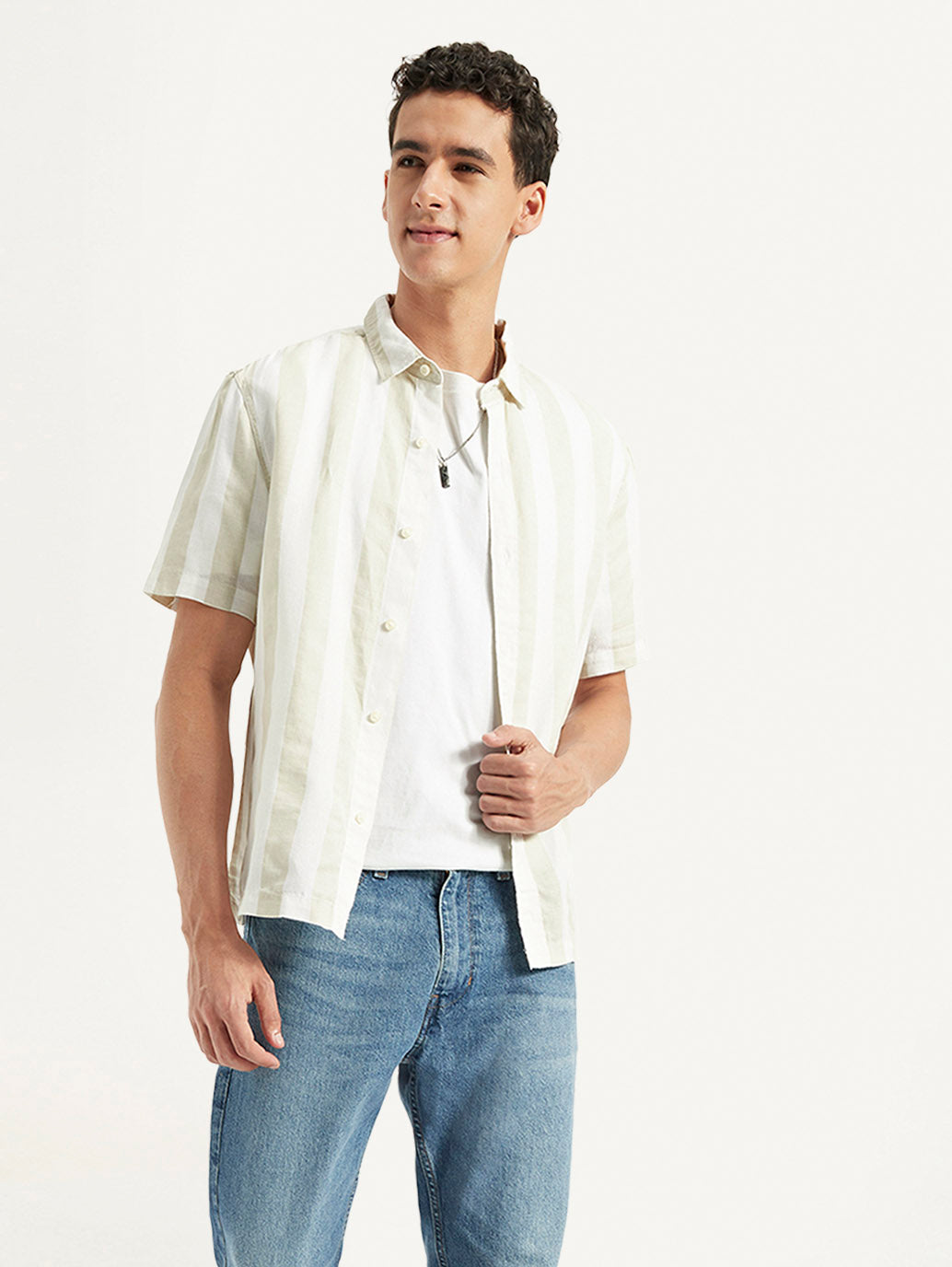 Men's Striped Relaxed Fit Shirt