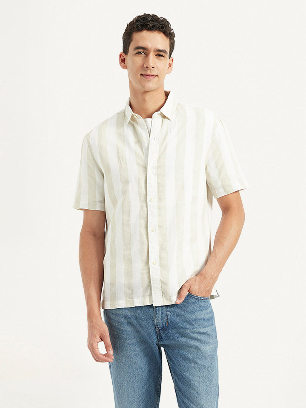 Men's Striped Relaxed Fit Shirt