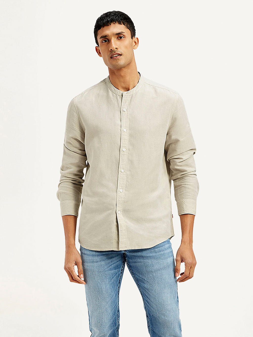 Men's Solid Slim Fit Linen Shirt