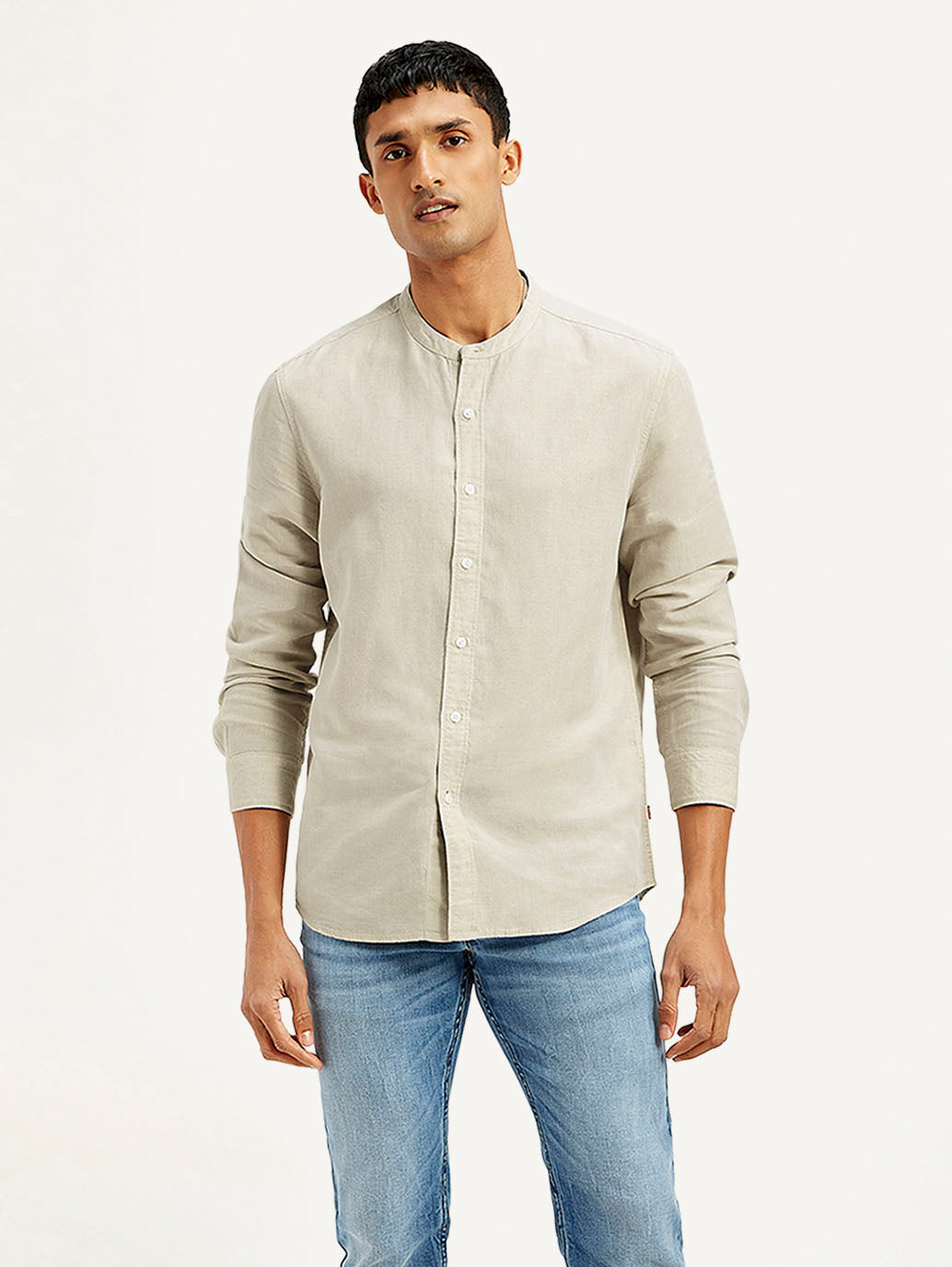 Men's Solid Slim Fit Linen Shirt