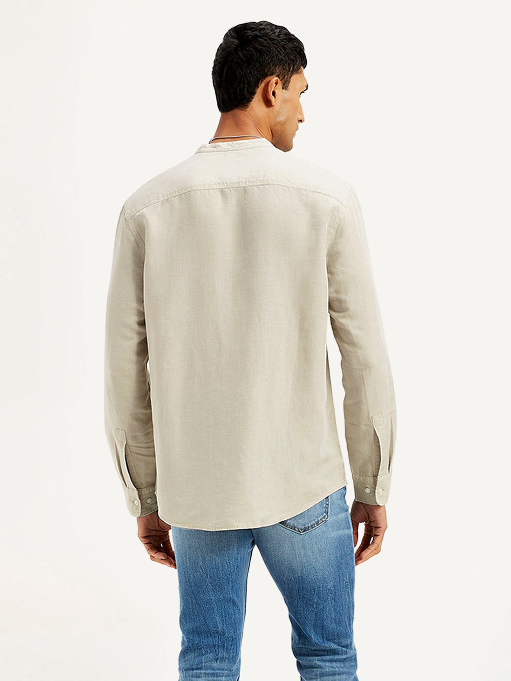 Men's Solid Slim Fit Linen Shirt