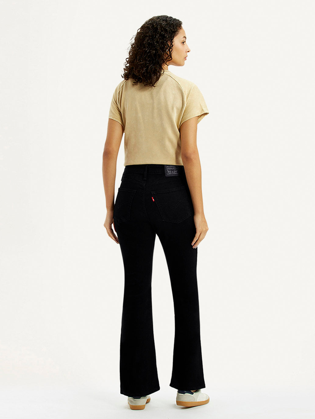 Women's 726 Black Slim Flared Fit High Rise Jeans