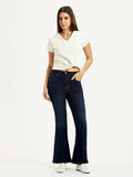 Women's 726 Dark Blue Slim Flare Fit High Rise Jeans