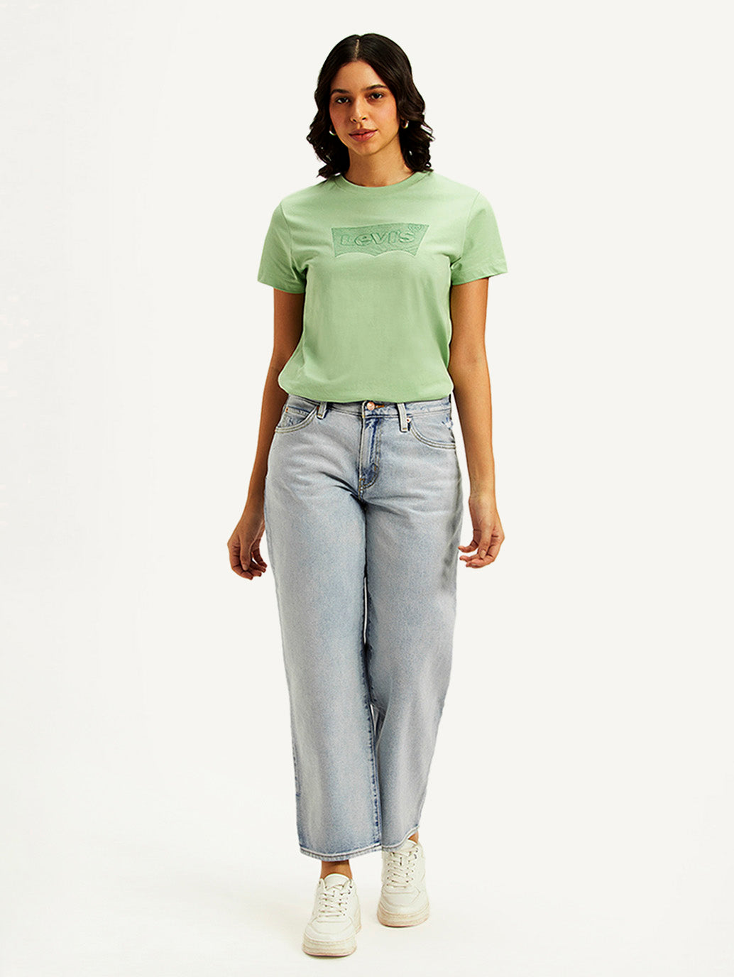 Women's 94 Light Blue Baggy Fit High Rise Jeans