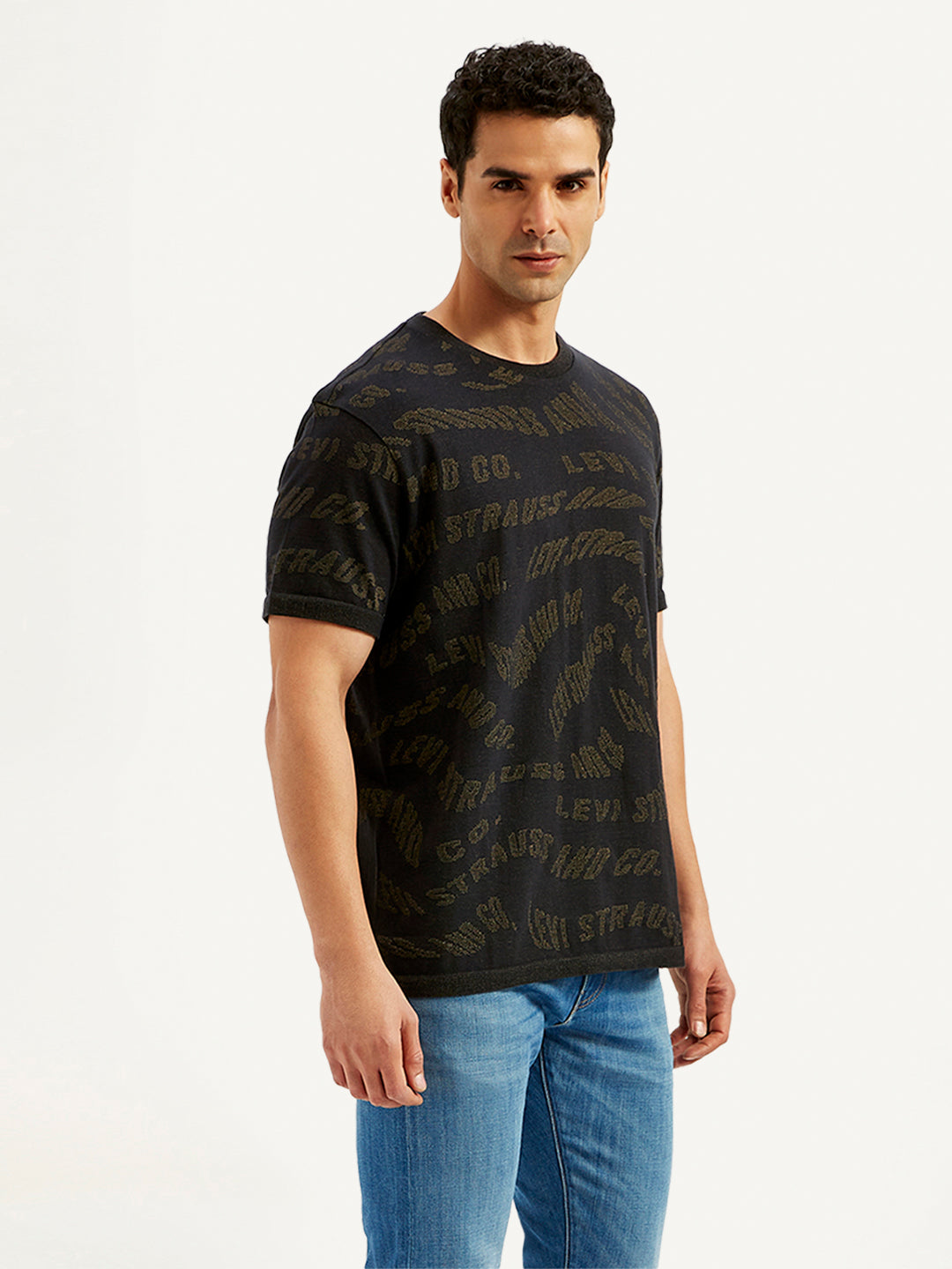 Men's Typographic Print Slim Fit T-Shirt