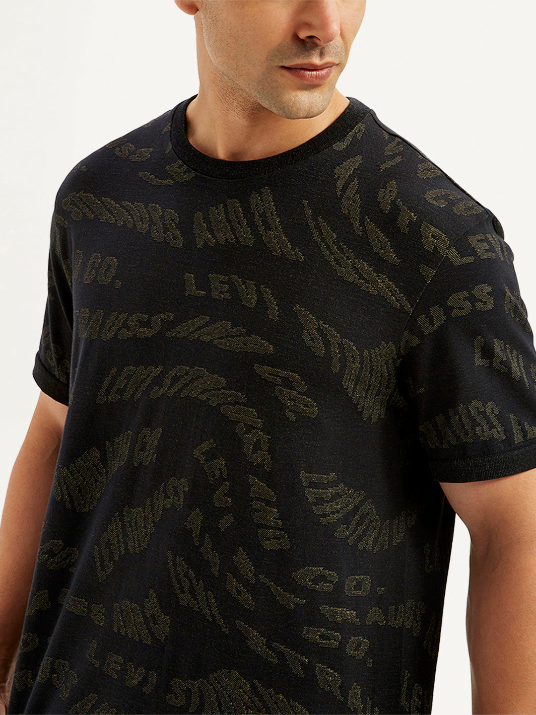 Men's Typographic Print Slim Fit T-Shirt