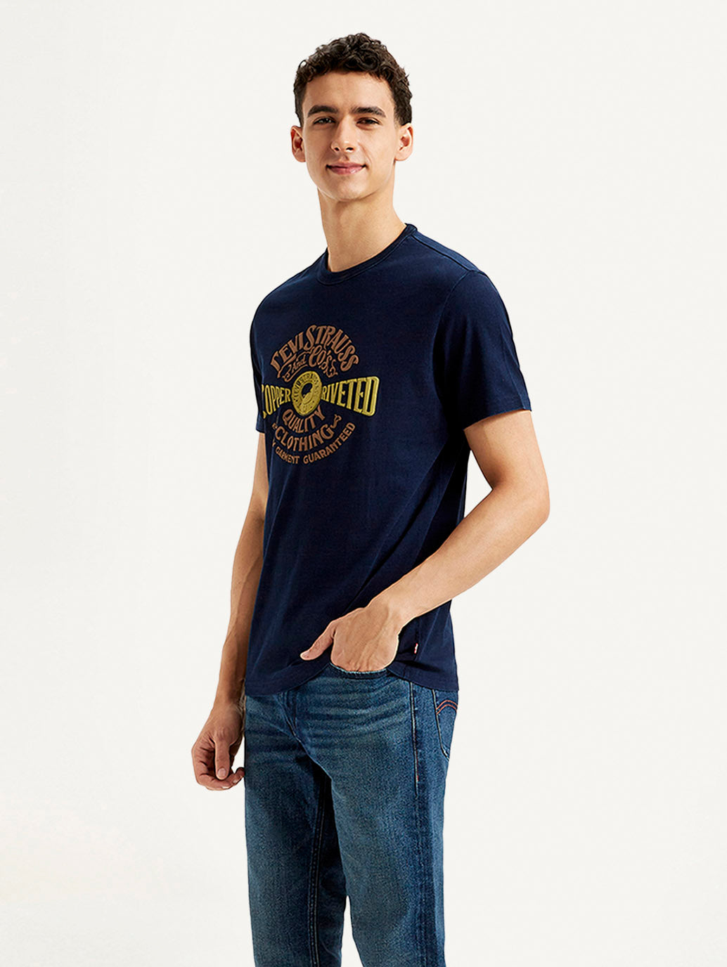 Men's Typographic Print Slim Fit T-shirt