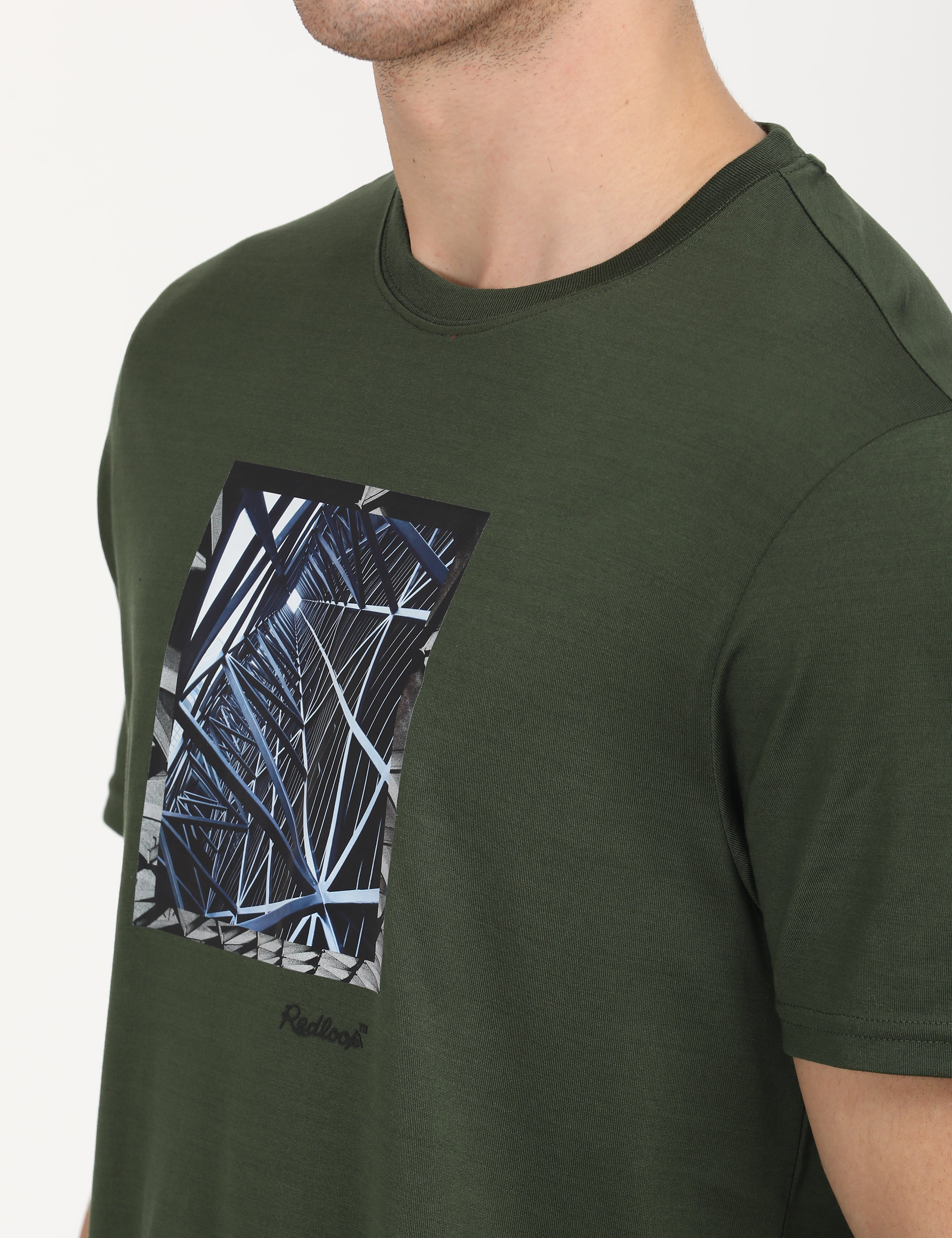 Men's Redloop Graphic Print Slim Fit T-shirt