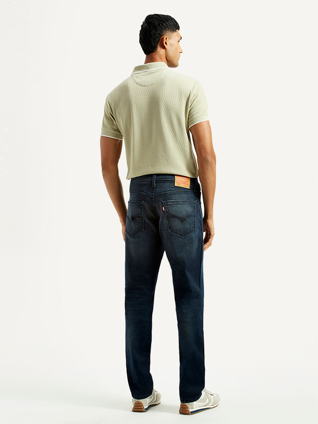 Men's 541 Dark Blue Athletic Tapered Fit Mid Rise Jeans