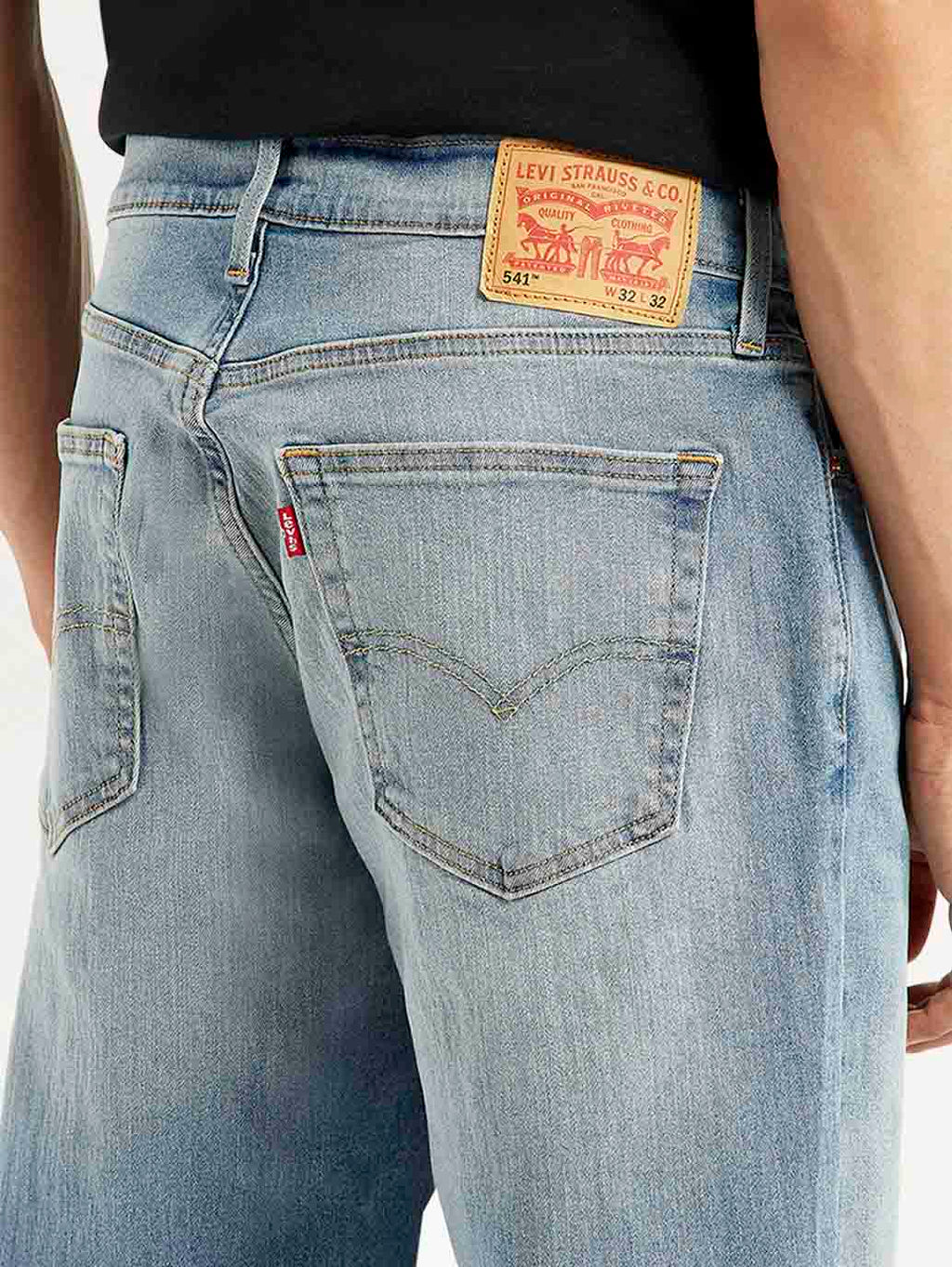 Men's 541 Light Blue Athletic Tapered Fit Mid Rise Jeans