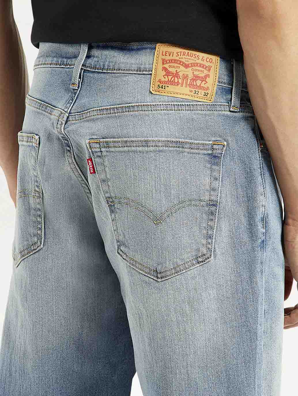 Men's 541 Light Blue Athletic Tapered Fit Mid Rise Jeans