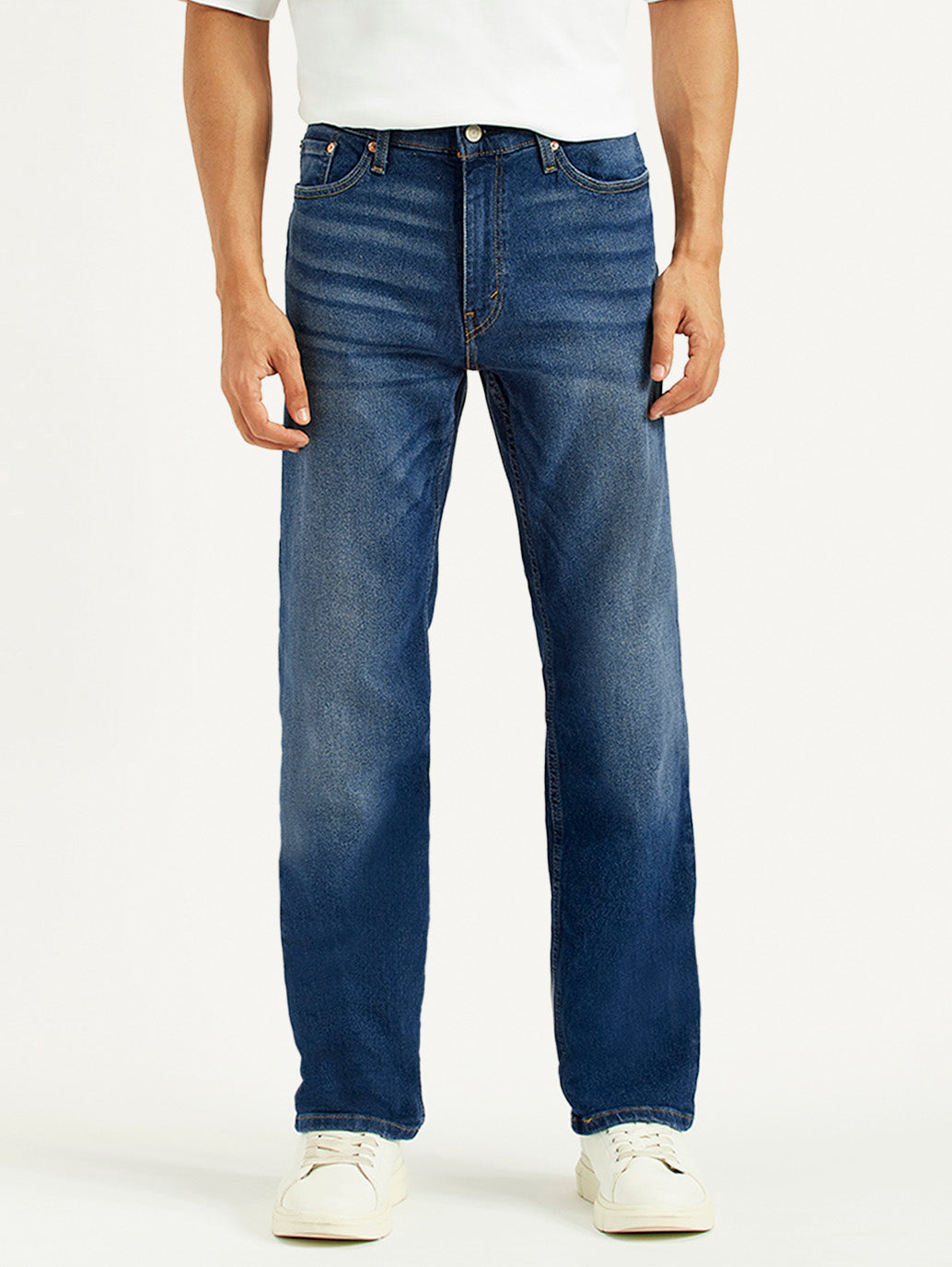 Men's 541 Blue Athletic Tapered Fit Mid Rise Jeans