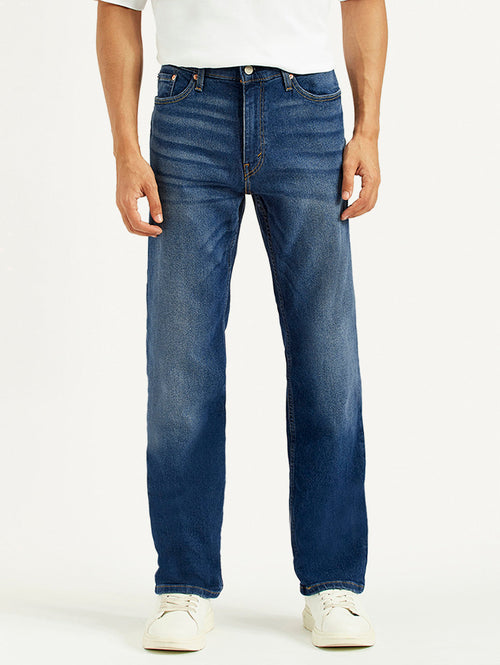 Men's 541 Blue Athletic Tapered Fit Mid Rise Jeans