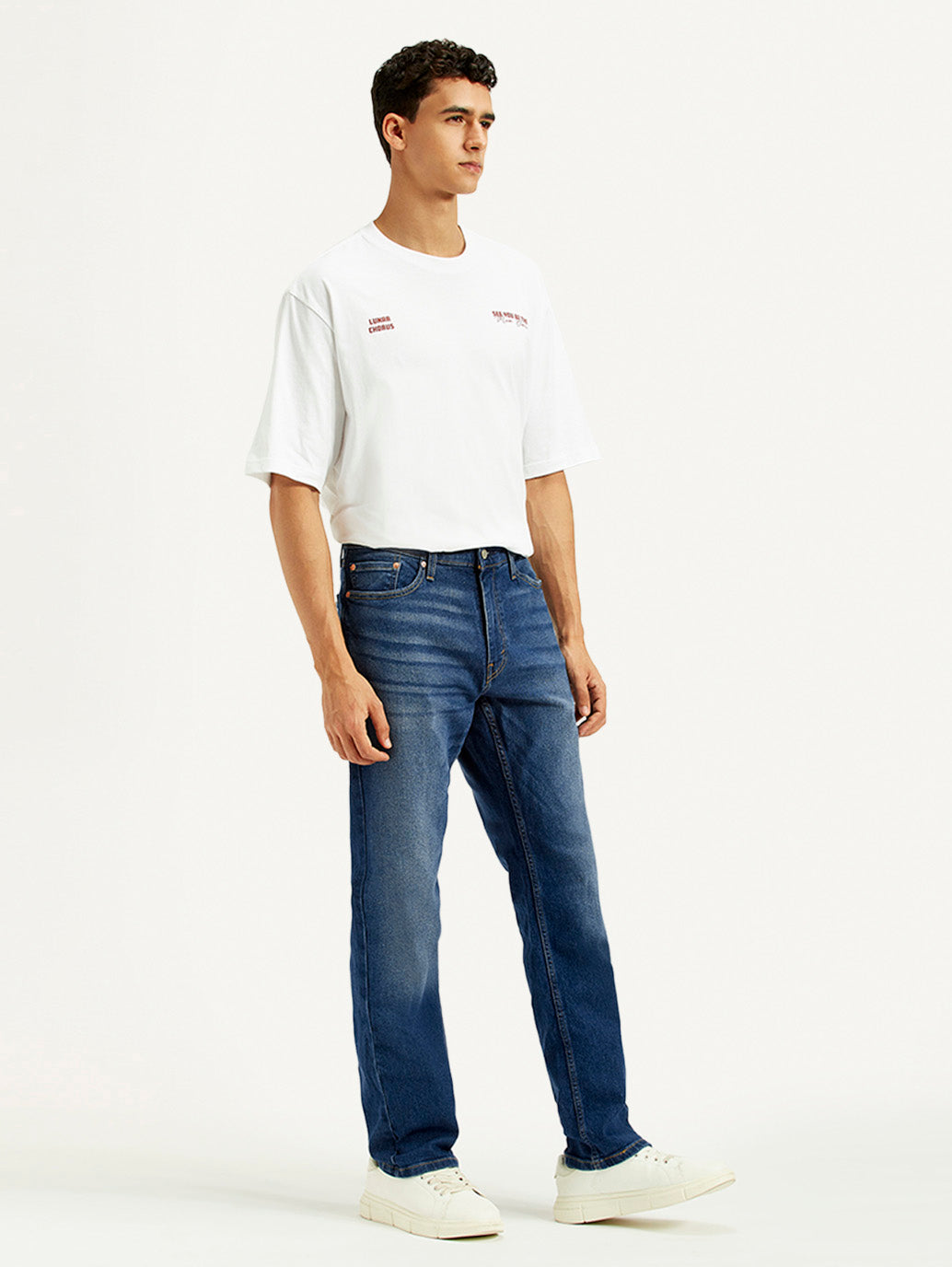 Men's 541 Blue Athletic Tapered Fit Mid Rise Jeans