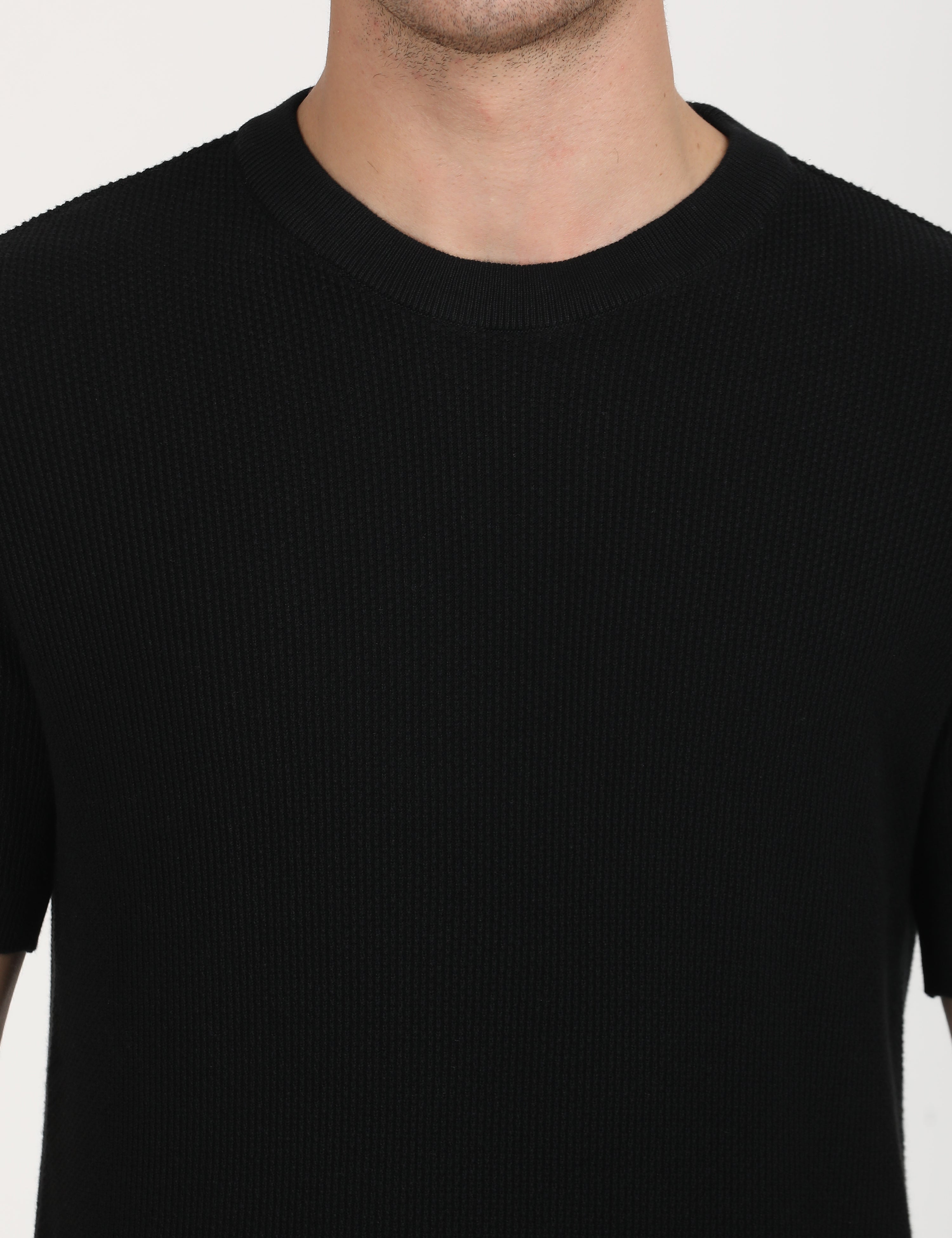 Men's Textured Slim Fit T-Shirt