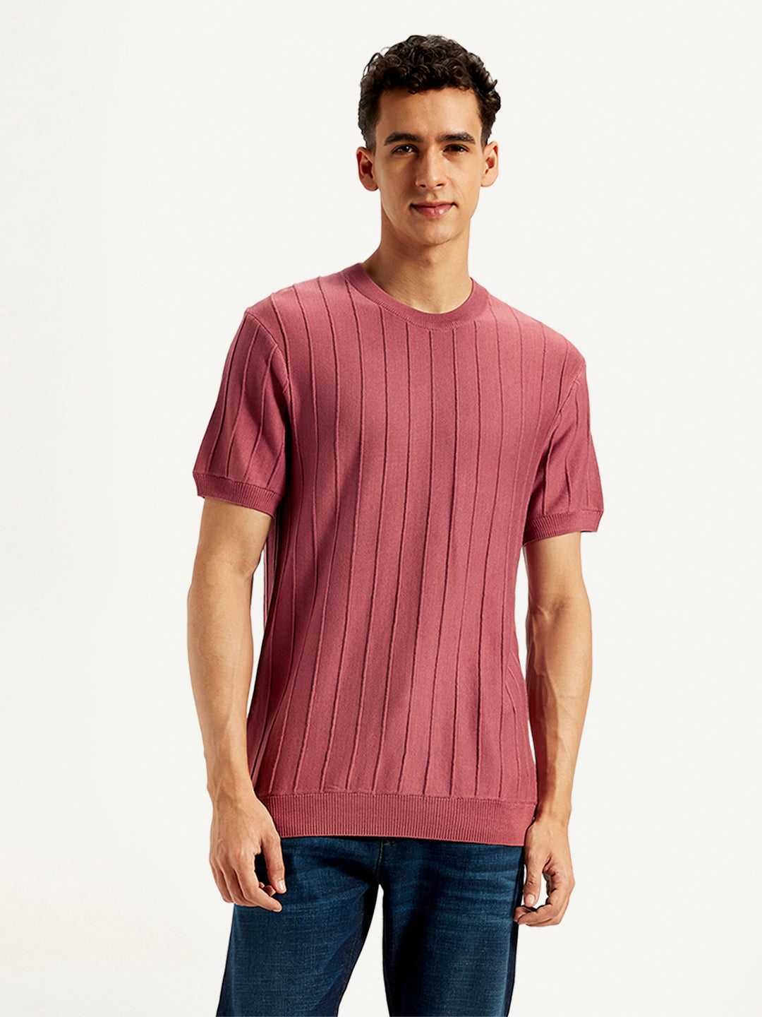 Men's Redloop Textured Slim Fit T-Shirt