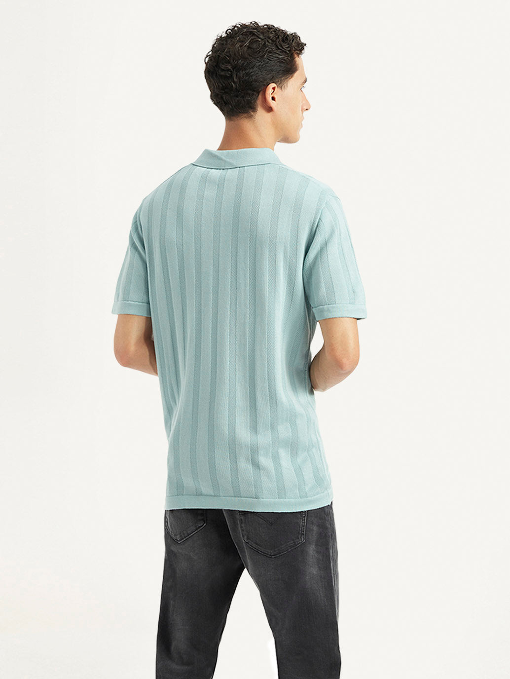 Men's Redloop Striped Slim Fit Polo T-shirt