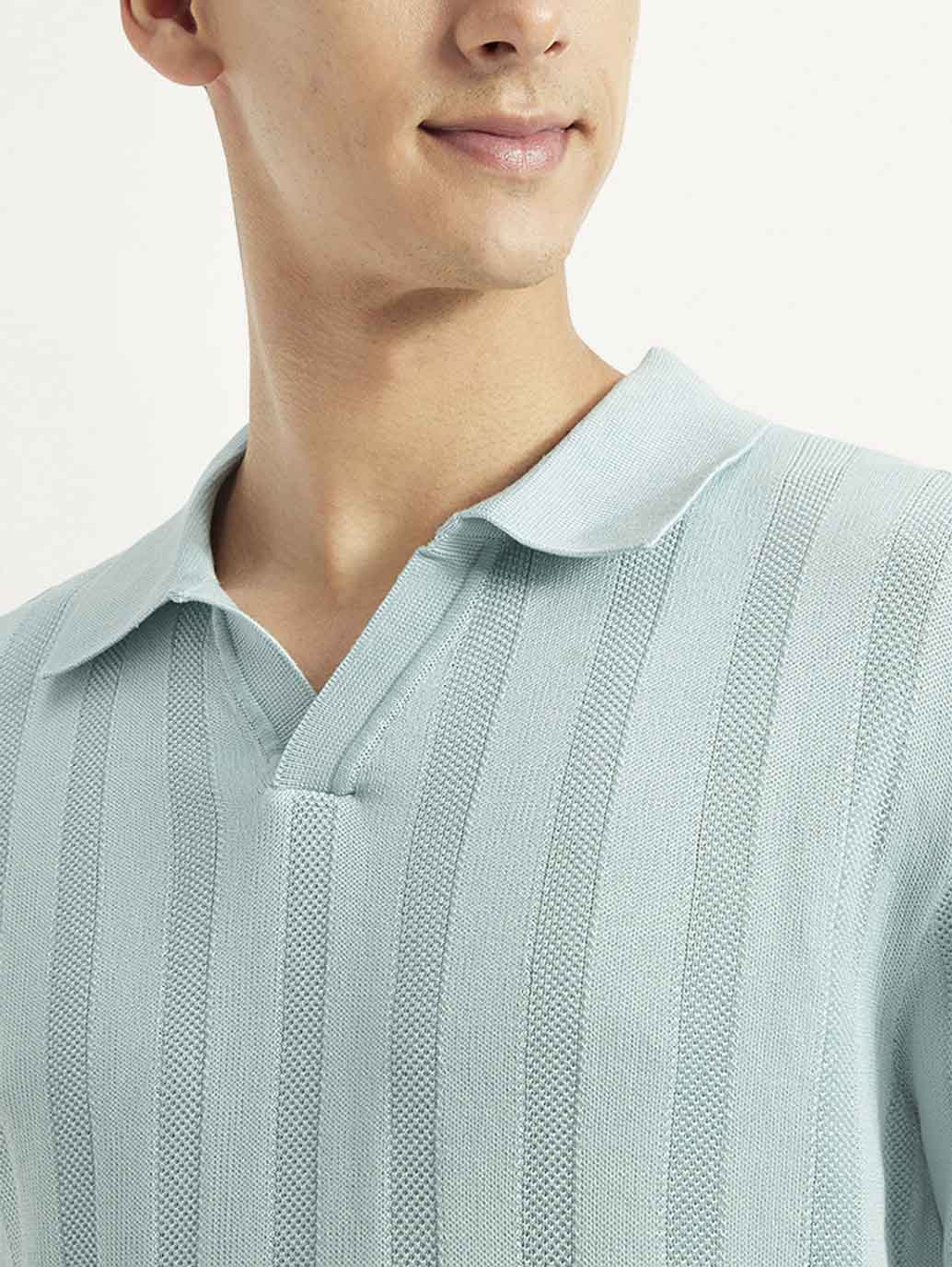 Men's Redloop Striped Slim Fit Polo T-shirt