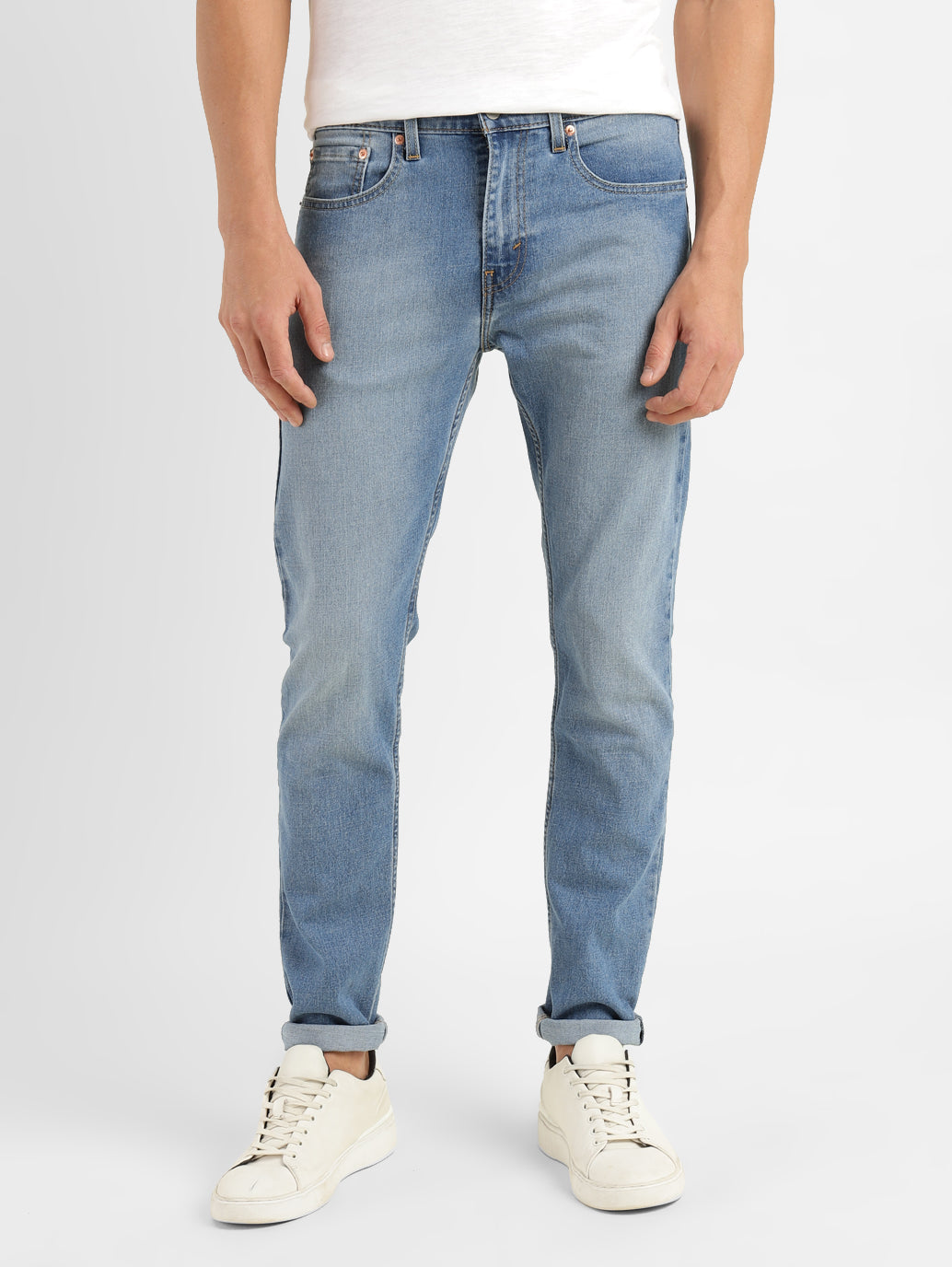 Men's 512 Blue Slim Tapered Fit Mid Rise Jeans