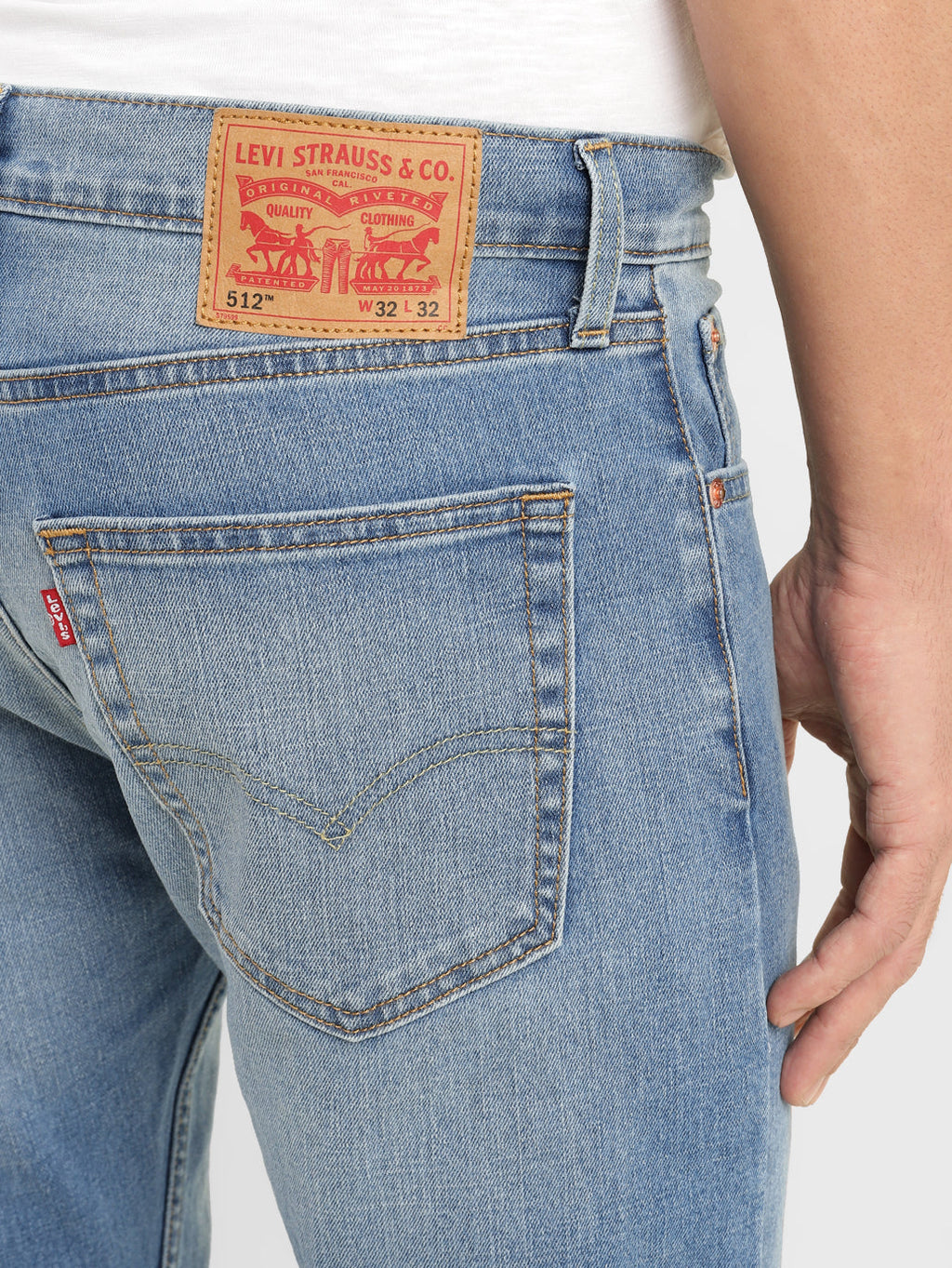 Men's 512 Blue Slim Tapered Fit Mid Rise Jeans