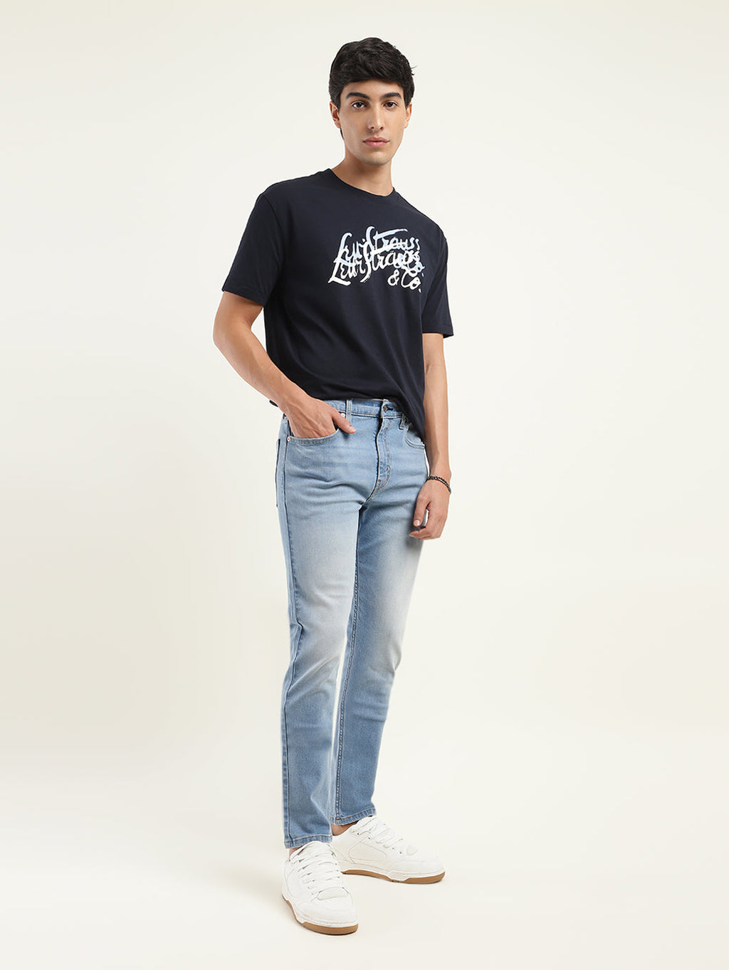 Men's 512 Blue Slim Tapered Fit Mid Rise Jeans