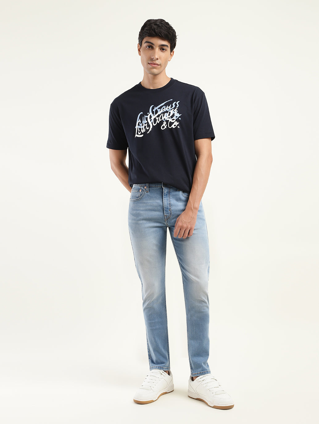 Men's 512 Blue Slim Tapered Fit Mid Rise Jeans