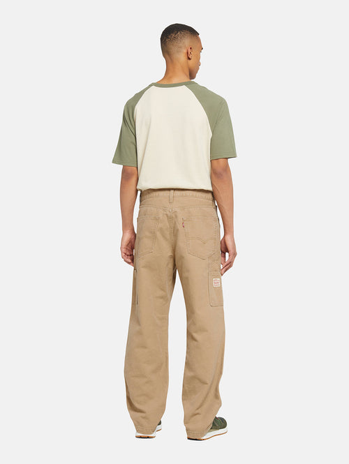 Men's 568 Brown Loose Fit Mid Rise Jeans